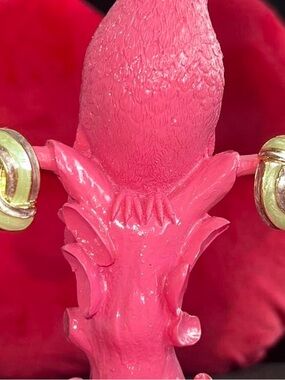 Vintage Dana Gold and sage cloisonne earrings